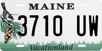 ME license plate 3710UW