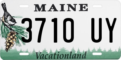 ME license plate 3710UY