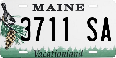 ME license plate 3711SA