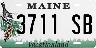 ME license plate 3711SB