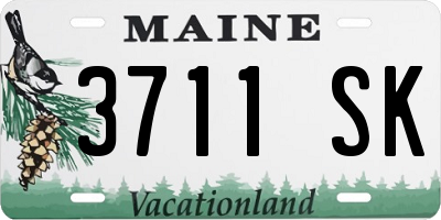 ME license plate 3711SK