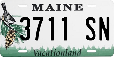 ME license plate 3711SN