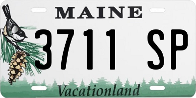 ME license plate 3711SP