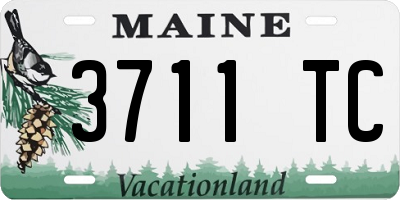 ME license plate 3711TC
