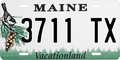 ME license plate 3711TX