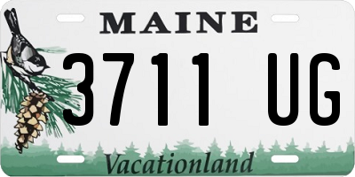 ME license plate 3711UG