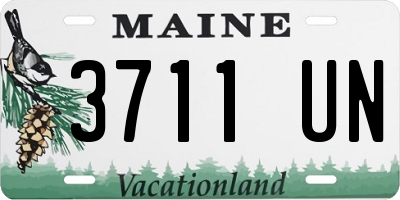 ME license plate 3711UN