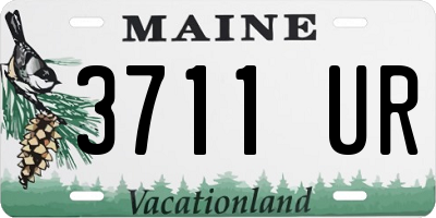 ME license plate 3711UR