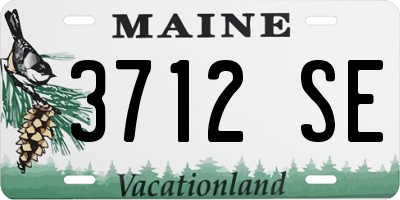ME license plate 3712SE