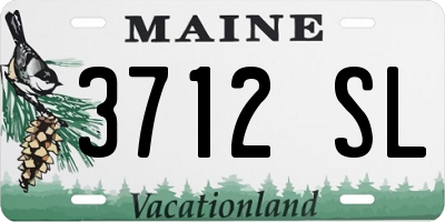 ME license plate 3712SL