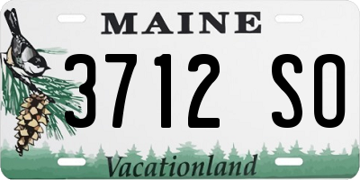 ME license plate 3712SO