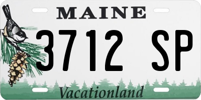 ME license plate 3712SP