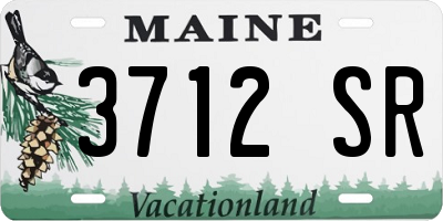 ME license plate 3712SR