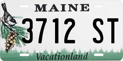 ME license plate 3712ST