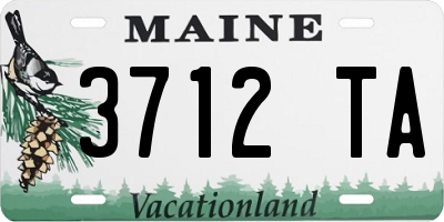 ME license plate 3712TA