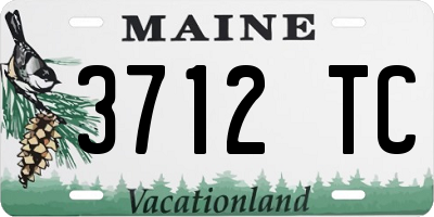 ME license plate 3712TC