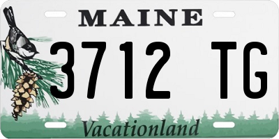ME license plate 3712TG