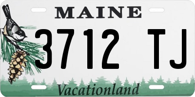 ME license plate 3712TJ