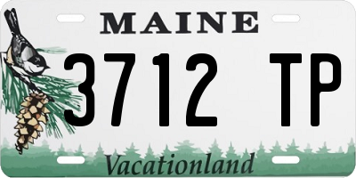 ME license plate 3712TP