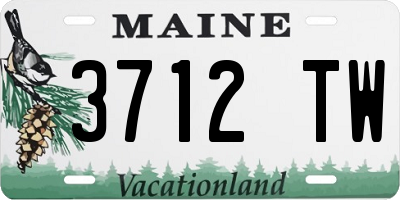 ME license plate 3712TW