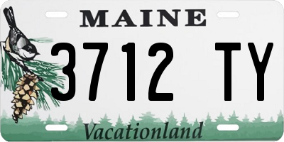 ME license plate 3712TY