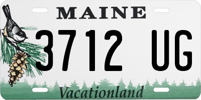 ME license plate 3712UG