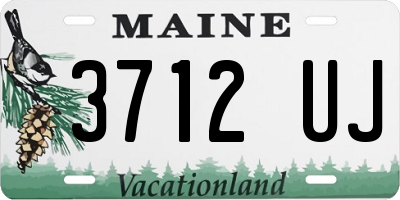 ME license plate 3712UJ