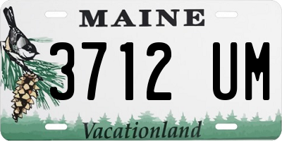 ME license plate 3712UM