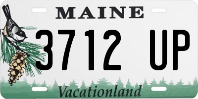 ME license plate 3712UP