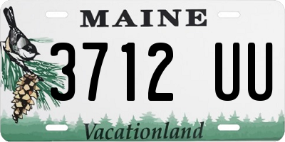 ME license plate 3712UU