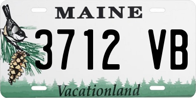 ME license plate 3712VB