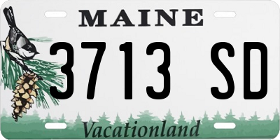 ME license plate 3713SD