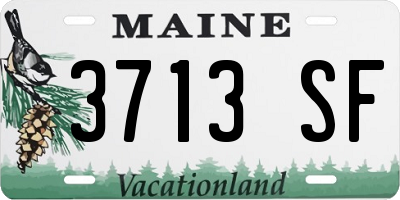 ME license plate 3713SF