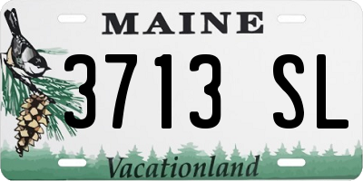 ME license plate 3713SL