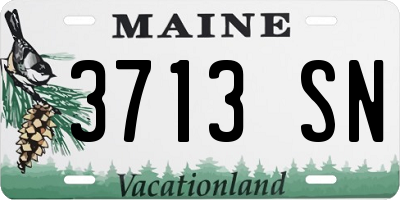 ME license plate 3713SN
