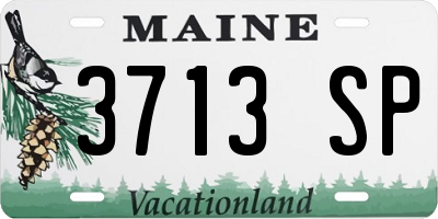 ME license plate 3713SP