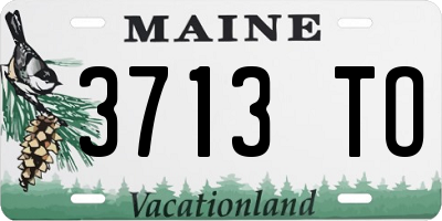 ME license plate 3713TO