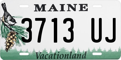 ME license plate 3713UJ