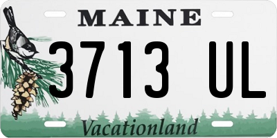 ME license plate 3713UL