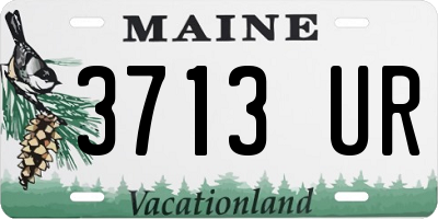 ME license plate 3713UR