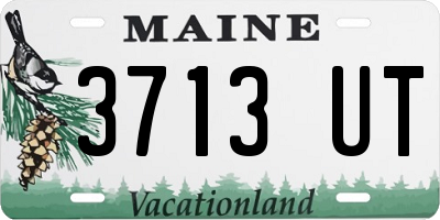 ME license plate 3713UT