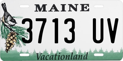 ME license plate 3713UV