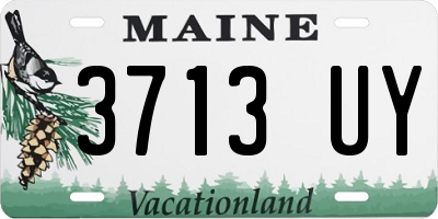 ME license plate 3713UY