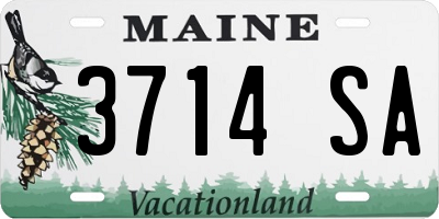 ME license plate 3714SA