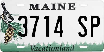 ME license plate 3714SP