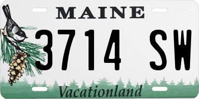 ME license plate 3714SW