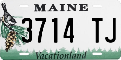 ME license plate 3714TJ