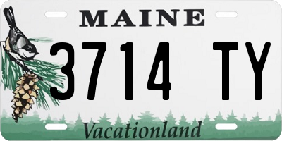 ME license plate 3714TY