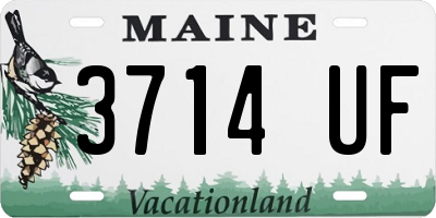 ME license plate 3714UF