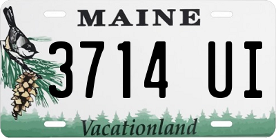 ME license plate 3714UI